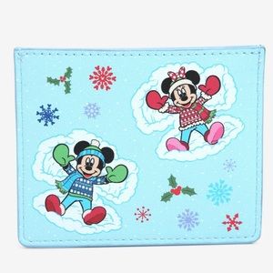 Her Universe Disney Mickey Mouse & Minnie Mouse Snow Angels Cardholder.NWT